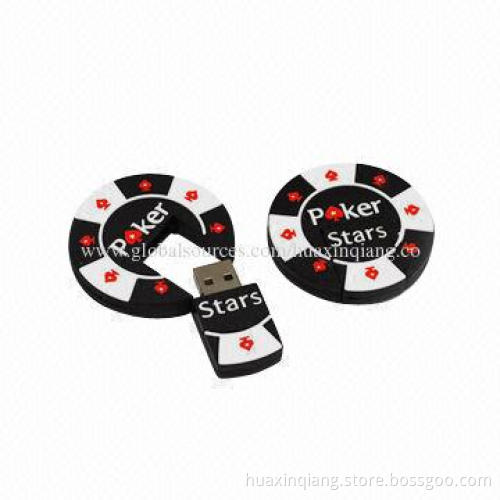 USB Flash Drives, Soft PVC Material, 128MB to 64GB Capacity, OEM Design, USB2.0